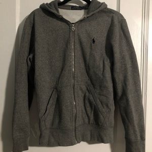Gray sweatshirt Polo by Ralph Lauren zip up sz.s